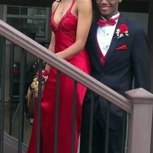 Red Silk Formal dress